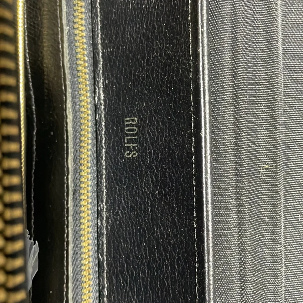 Rolfs Vintage Black Leather Satchel - Picture 5 of 13